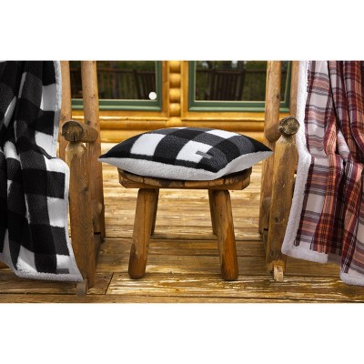 Cozy Cabin 50"x60" Red Plaid Sherpa Fleece Reversible Throw