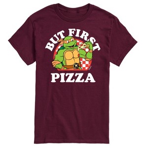 Men's - Teenage Mutant Ninja Turtles - But First Pizza Short Sleeve Graphic T-Shirt - 1 of 4