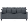 vidaXL 2-Seater Velvet Sofa – Modern Styling in Dark Gray with a Strong Metal Frame and Comfortable Seating - 2 of 4