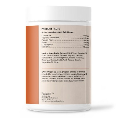Chew + Heal Anxiety and Stress Relief Chicken Dog Calming Aid