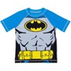 DC Comics Justice League Batman Toddler Boys Rash Guard and Swim Trunks Outfit Set - 2 of 4