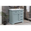 TUYOHW Bathroom Vanity with Top Sink, Modern Bathroom Storage Cabinet with 2 Drawers and a Tip-out Drawer, Single Sink Bathroom Vanity - 3 of 4