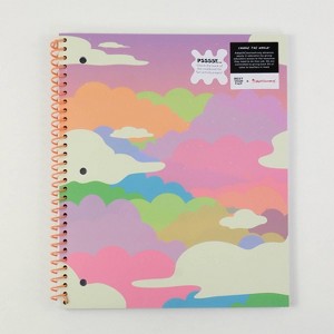 Best Year Ever College Ruled Spiral Notebook Clouds: 8.5x10.5" Lined Paper, Single Subject, 80 Pages, Flexible Cover - 1 of 4