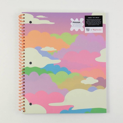 Best Year Ever College Ruled Spiral Notebook Clouds: 8.5x10.5" Lined Paper, Single Subject, 80 Pages, Flexible Cover - image 1 of 4