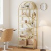 81.7" Tall 6-Tier Arched Bookshelf with Metal Frame, Geometric Open Display Shelf for Bedroom, Living Room & Office - 4 of 4