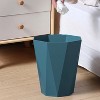 LunaLulinlk Blue 2.7 Gallon Kitchen Trash Can, Trash Can for Bathroom Plastic Wastebasket Container Trash Can - 2 of 4