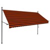 Retractable Awning Orange and Brown vidaXL - 2 of 4