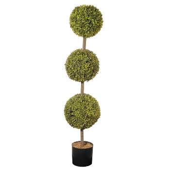 Yirtree Artificial Green Plant Decorative Balls, Indoor Topiary Bowl Filler  Greenery Balls, 4.72 Inch Diameter, Set of 2