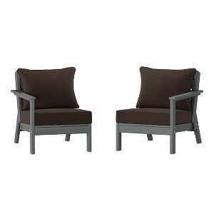 WestinTrends Avalon Outdoor Patio HDPE Sectional Sofa with Patio Cushions - 1 of 4