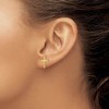 Black Bow Jewelry 13mm Textured Cross Post Earrings in 14k Yellow Gold - 3 of 4