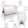 Safstar Baby Bassinet Bedside Crib, Newborn Sleeper w/Large Storage Basket, Adjustable Heights, Detachable & Washable Mattress - 2 of 4