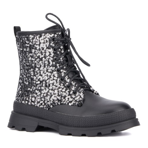 Olivia Miller Girl's Galaxy Gal Combat Boots - image 1 of 4