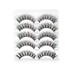 Unique Bargains 3D Curly Mixed Color False Eyelashes 5 Pair - 1 of 4