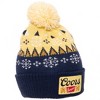 Adult Coors Banquet Beer Snowflakes Knit Cuff Pom Beanie - 3 of 3
