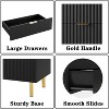 Garvee Modern 6 Drawer Dresser with Gold Handle and Large Drawer, Wood Double Chest of Drawers and Storage Organizer for Bedroom,Living Room - 4 of 4