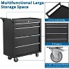 4-Drawer Tool Chest, Rolling Tool Box with Wheels and Lock System, Portable Storage Rolling Tool Chest for Warehouse, Workshop & Repair Shop - 3 of 4