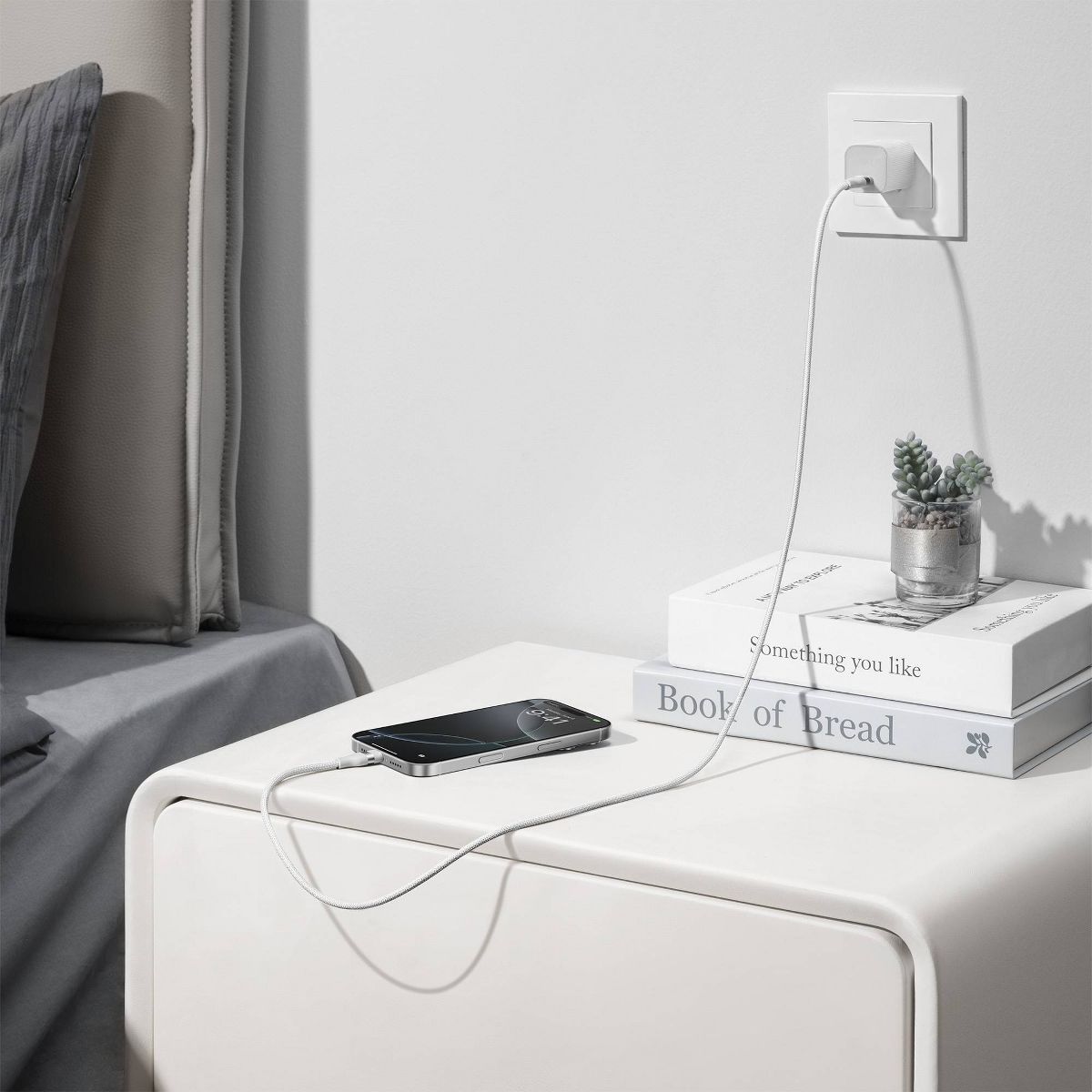 Anker 3' 100% PCR-Braided Ultra Soft USB-C to USB-C Cable - White - thumbnail 3