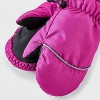 Baby Girls' Snowplay Mittens - Cat & Jack™ Magenta 12-24M - image 2 of 3