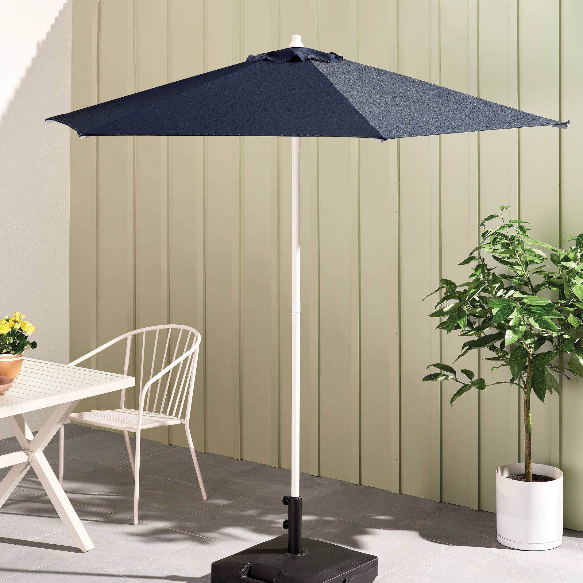 7.5' Round Outdoor Patio Umbrella Blue Lightning - Tempera