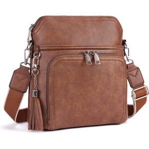 Crossbody Purse for Women Vegan Leather Medium Crossbody Wallet Bag for Travel Women Shoulder Handbags - 1 of 4
