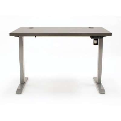 Viviana Contemporary Electric Lift Sit-Stand Desk in Gray and Silver