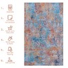 Lyngins 2x3 Machine Washable Area Rug, Soft Chenille Door Mat, Non-Slip TPR Backing, Stain-Resistant Boho Rug, Kids/Pets Friendly Living Room Rug - 4 of 4