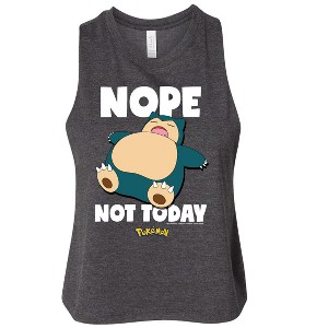 Women's - Pokémon - Nope Not Today Snorlax Graphic Racerback Tank - 1 of 3