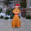 Grinch Gemmy Airblown Inflatable Max The Dog Wearing Santa Hat, 3.5 Ft Tall, ft Tall - 2 of 4