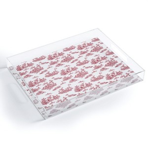Evanjelina & Co Toile De Jouy Chili Pepper Acrylic Tray - Deny Designs - 1 of 4