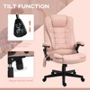TiramisuBest 6-Point Vibrating & Heated Pink Office Chair with Reclining Back, Padded Arms & Remote - 3 of 4