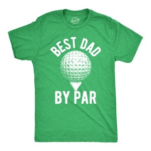 Mens Best Dad By Par T shirt Funny Fathers Day Golf Tee Golfing Gift for Golfer - Crazy Dog Men's T Shirt - 1 of 4