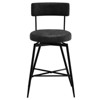 Hyleory 27"Upholstered Swivel Bar Stool Set of 2 with Padded Seat & Backrest Metal Frame, Accent Chair for Kitchen or Dining Room - 2 of 4