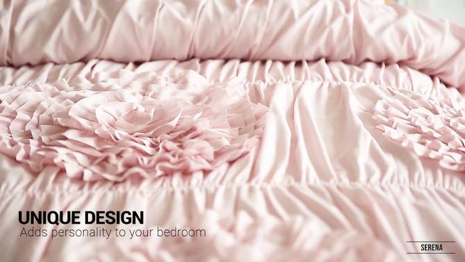 Belle Ruffle 4pc Comforter Set - Lush Décor, 2 of 7, play video