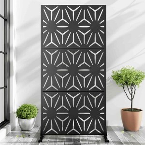 Dovelina Metal Privacy Screen Free Standing 6 ft. H x 3 ft. - 1 of 4