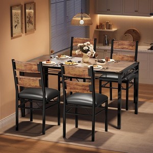 Coucheta  Dining Set - 43" Compact Table & Upholstered Chairs with Safety Corners - 1 of 4