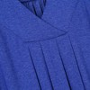 Women's Plus Size Long Sleeve V Neck Tunic Tops Pleated Solid Tee Shirt Causal Loose Blouse, Royal Blue, 4XL - 4 of 4