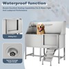 TROPOW Dog Grooming Tub, Pet Bath Tub - 62'' Professional Stainless Steel with Retractable Stairs, Faucet/Showerhead - 3 of 4