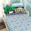 EVERYDAY KIDS Toddler Fitted Sheet and Pillowcase Set -Fire Police Rescue- Soft Breathable Microfiber Toddler Sheet Set - 2 of 4