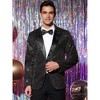Lars Amadeus Men's Sequin Peak Laple Sparkly Party Show Glitter Sports Coat - 2 of 4