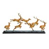 SPI Home Leaping Deer Herd Brass Sculpture – Majestic Nature-Inspired Decor in Polished Metal Finish - 2 of 4