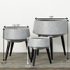 21"H Sullivans Retro Elevated Planter Set of 3, Gray - 4 of 4