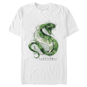 Men's Harry Potter Slytherin Snake Watercolor T-Shirt - 1 of 4