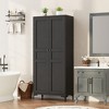 Tall Storage Cabinet, Kitchen Pantry Cabinet 5 Tier Bathroom Cabinet with 4 Doors Adjustable Shelves for Kitchen, Dining Room, Bathroom - 3 of 4