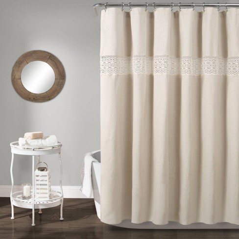 Dana Lace Shower Curtain Neutral Lush Dcor Target