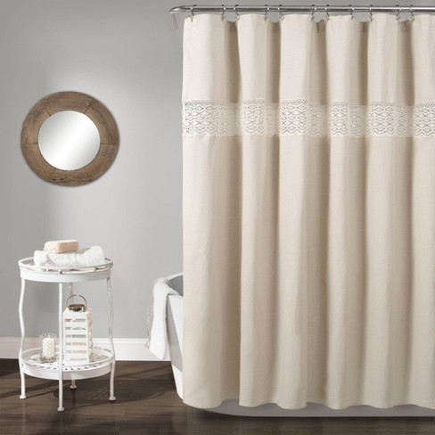 Dana Lace Shower Curtain Lush Décor, Lush Decor Lace Ruffle Shower Curtain