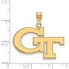 Black Bow Jewelry 10k Yellow Gold Georgia Tech Yellow Jackets NCAA Large Pendant - 2 of 3