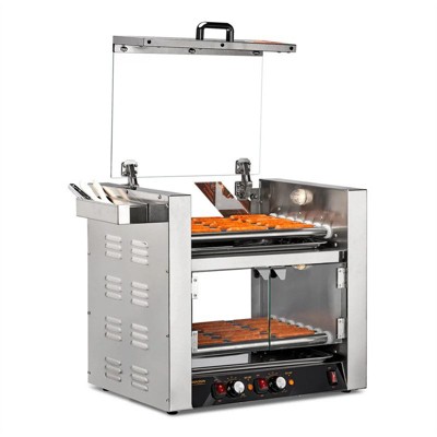 Winado 2-Tier 14 Rollers 2100W 110V 36 Hot Dog Roller Grill With Cover