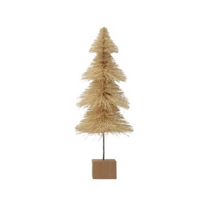 Storied Home Sisal Bottle Brush Tree with Wood Base, Cream - 1 of 1
