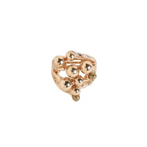 SOHI Women's California Gold Cluster Ball Cocktail Ring - 1 of 4
