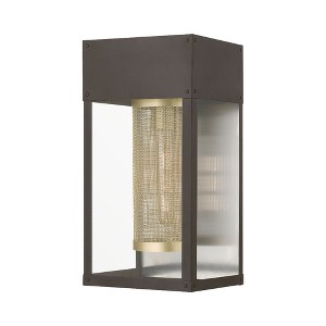 Livex Lighting Franklin 1 - Light Wall Light in  Bronze/Soft Gold/Brushed Nickel Stainless Steel - 1 of 4